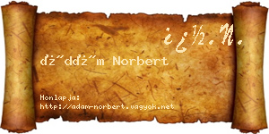 Ádám Norbert névjegykártya